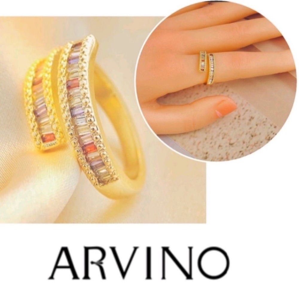 NIB Arvino Amethyst 18k Gold wrap svelte wrap ring - Picture 5 of 14